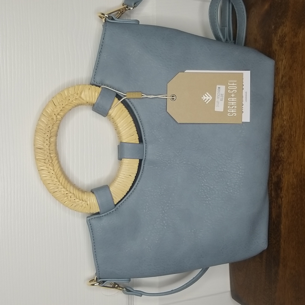 Sasha + Sofi Woven handle purse